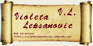 Violeta Lepšanović vizit kartica